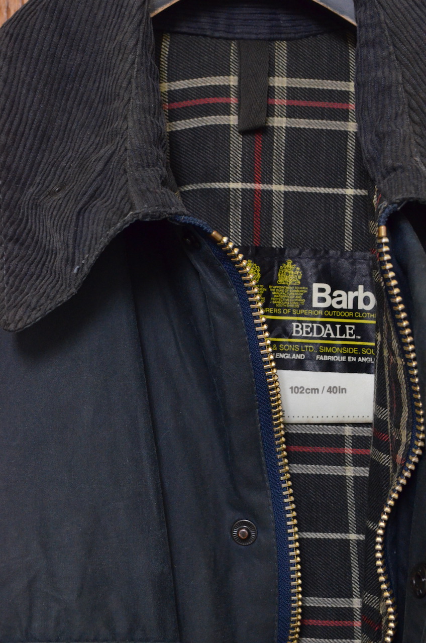 urquoise】Barbour Bedale 2crest c40 navy @1983 e1175c | British